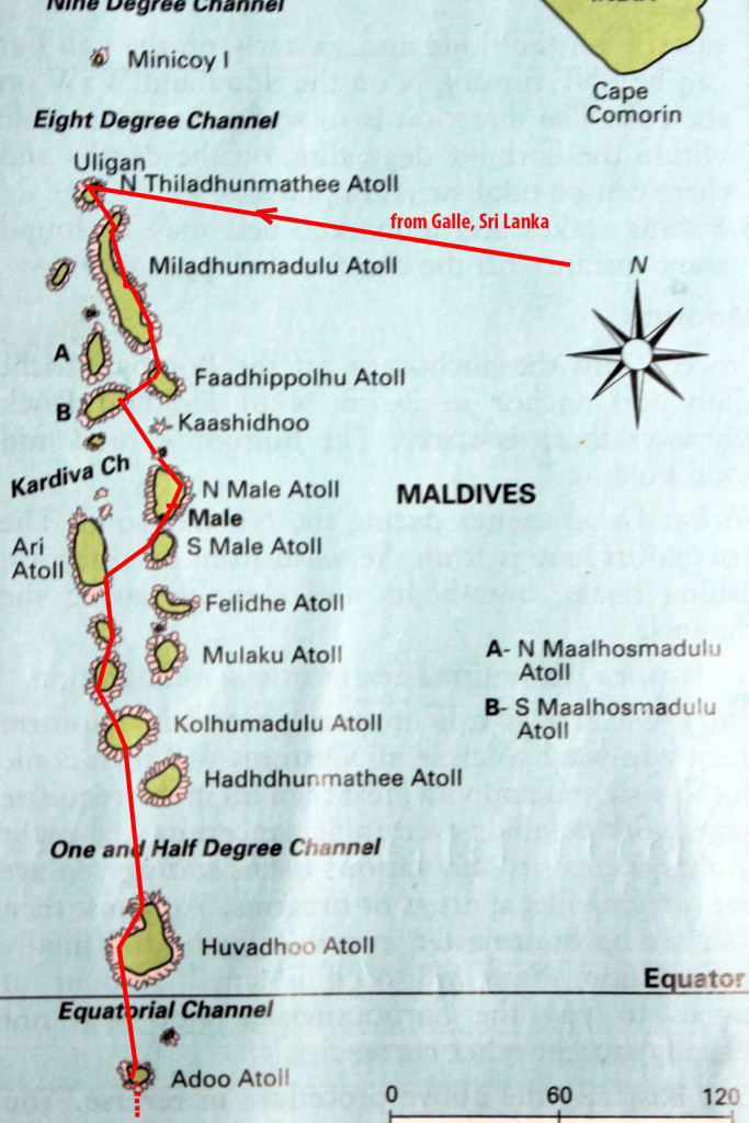1 Karte Malediven Route